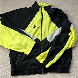 Nike premier VINTAGE WINDBREAKER Black and Neon Yellow Jacket